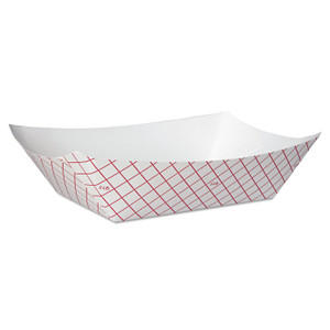 Dixie Kant Leek Polycoated Paper Food Tray, Red Plaid, 250/Bag, 2/CT View Product Image