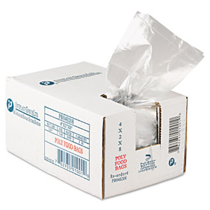 Inteplast Group Food Bags, 16 oz, 0.68 mil, 4" x 8", Clear, 1,000/Carton View Product Image