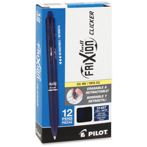 Pilot FriXion Clicker Erasable Retractable Gel Pen, Fine 0.7 mm, Navy Ink, Navy Barrel View Product Image