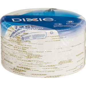 Dixie Pathways Soak-Proof Shield Mediumweight Paper Plates, 6 7/8", Grn/Burg, 125/Pk View Product Image