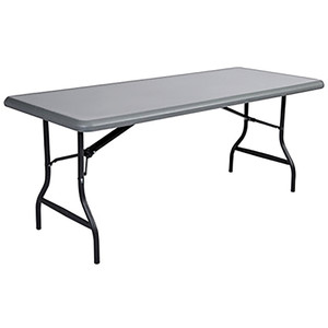 Iceberg IndestrucTables Too 1200 Series Folding Table, 96w x 30d x 29h, Charcoal View Product Image