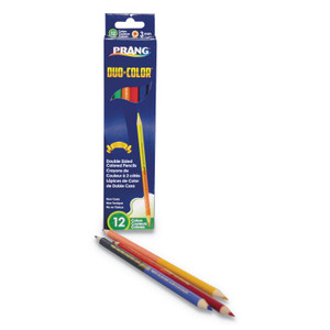 Prang Duo-Color Colored Pencil Sets, 3 mm, Assorted Lead/Barrel Colors, 6/Pack View Product Image