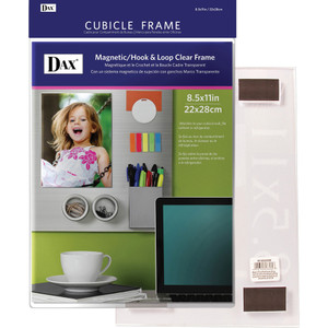 DAX Magnetic/Hook & Loop Cubicle Frame, Acrylic, 8 1/2 x 11, Clear View Product Image