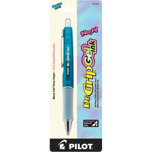 Pilot Dr. Grip Retractable Gel Pen, Fine 0.7mm, Black Ink, Blue Barrel View Product Image