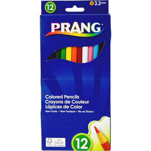 Prang Colored Pencil Sets, 3.3 mm, 2B (#1), Assorted Lead/Barrel Colors, Dozen View Product Image