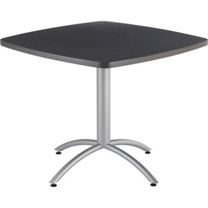 Iceberg CafWorks Table, 36w x 36d x 30h, Graphite Granite/Silver View Product Image