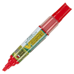 Pilot BeGreen V Board Master Dry Erase Marker, Medium Chisel Tip, Red View Product Image