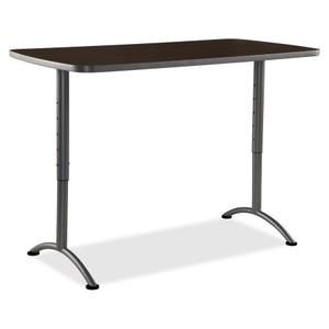 Iceberg ARC Sit-to-Stand Tables, Rectangular Top, 30w x 60d x 30-42h, Walnut/Gray View Product Image