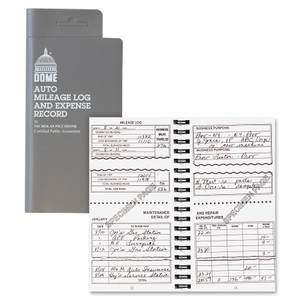Dome Auto Mileage Log/Expense Record, 3 1/2 x 6 1/2, 140-Page Book View Product Image