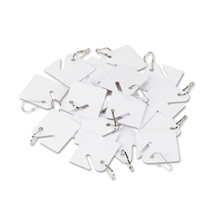 SecurIT Replacement Slotted Key Cabinet Tags, 1 5/8 x 1 1/2, White, 20/Pack View Product Image