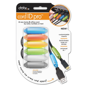 Dotz Cord ID Pro System, 12 Colored Cord Identifiers, Inserts & Stickers View Product Image