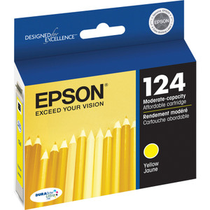 Epson T124420S (124) DURABrite Ultra Ink, Yellow View Product Image