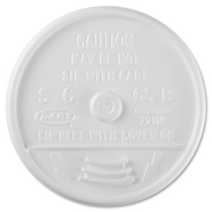 Dart Sip-Through Lids For 10, 12, 14 oz Foam Cups, Plastic, White, 1000/Carton View Product Image