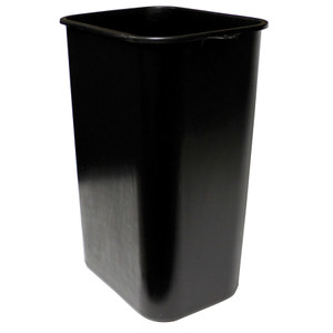 Impact Soft-Sided Wastebasket, Rectangular, Polyethylene, 41 qt, Black View Product Image