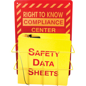 Impact Deluxe Reversible Right-To-Know\Understand SDS Center, 14.5w x 5.2d x 21h, Red/Yellow View Product Image