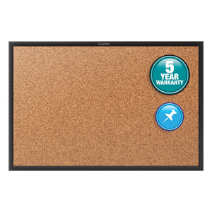 Quartet Classic Series Cork Bulletin Board, 36x24, Black Aluminum Frame View Product Image