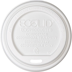 Eco-Products EcoLid Renewable/Compostable Hot Cup Lids, PLA Fits 8 oz Hot Cups, 50/Packs, 16 Packs/Carton View Product Image