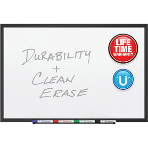 Quartet Classic Porcelain Magnetic Whiteboard, 72 x 48, Black Aluminum Frame View Product Image