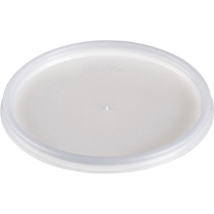 Dart Plastic Lids for Foam Cups, Bowls and Containers, Flat, Vented, Fits 6-32 oz, Translucent, 1,000/Carton View Product Image
