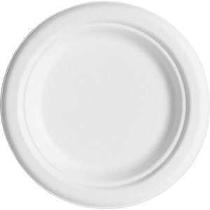 Eco-Products Renewable & Compostable Sugarcane Plates Convenience Pack, 6", 50/PK View Product Image