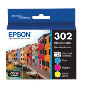 Epson T302520S (T302) Claria Ink, Cyan; Magenta; Yellow; Photo Black View Product Image