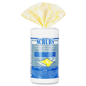 SCRUBS Stainless Steel Cleaner Towels, 30/Canister, 6 Canisters/Carton View Product Image