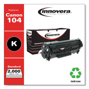 Innovera Remanufactured Black Toner, Replacement for Canon 104 (0263B001AA), 2,000 Page-Yield View Product Image