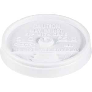 Dart Sip Thru Lids, Fits 6-10oz Cups, White, 1000/Carton View Product Image