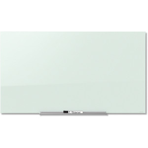 Quartet InvisaMount Magnetic Glass Marker Board, Frameless, 39" x 22", White Surface View Product Image