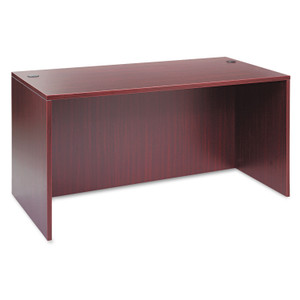 Alera Valencia Series Straight Front Desk Shell, 59.13" x 29.5" x 29.63", Mahogany View Product Image