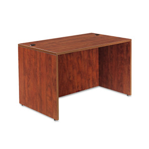 Alera Valencia Series Straight Front Desk Shell, 47.25" x 29.5" x 29.63", Medium Cherry View Product Image