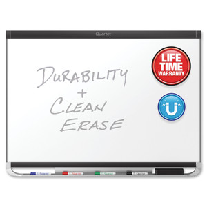 Quartet Prestige 2 DuraMax Magnetic Porcelain Whiteboard, 48 x 36, Black Frame View Product Image