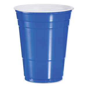 Dart Solo Plastic Party Cold Cups, 16oz, Blue, 50/Bag, 20 Bags/Carton View Product Image