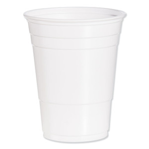 Dart Solo Party Plastic Cold Drink Cups, 16-18 oz, White, 50/Bag, 1000/Carton View Product Image