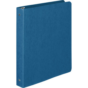 Wilson Jones PRESSTEX Round Ring Binder, 3 Rings, 1" Capacity, 11 x 8.5, Dark Blue View Product Image