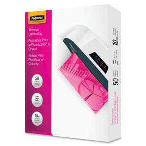 Fellowes Laminating Pouches, 10 mil, 9" x 11.5", Gloss Clear, 50/Pack View Product Image