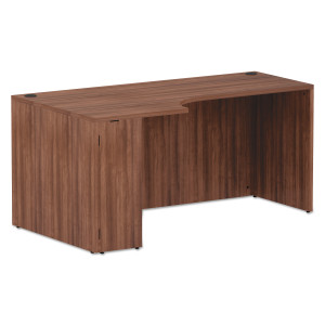 Alera Valencia Series Corner Credenza Shells, 65w x 35.38d x 29.5h, Modern Walnut ALEVA25L6636WA View Product Image