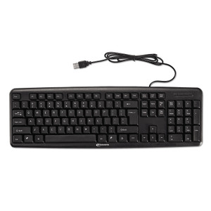 Innovera Slimline Keyboard, USB, Black View Product Image