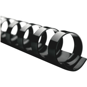 GBC CombBind Standard Spines, 1/4" Diameter, 25 Sheet Capacity, Black, 100/Box View Product Image