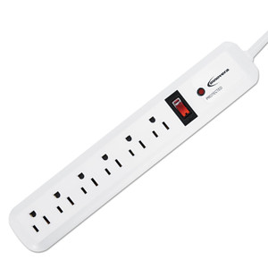 Innovera Surge Protector, 6 Outlets, 4 ft Cord, 540 Joules, White View Product Image