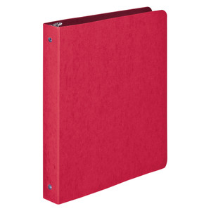 Wilson Jones PRESSTEX Round Ring Binder, 3 Rings, 1" Capacity, 11 x 8.5, Executive Red View Product Image