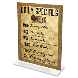 deflecto Classic Image Double-Sided Sign Holder, 8 1/2 x 11 Insert, Clear View Product Image