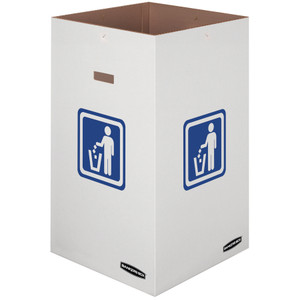 Bankers Box Waste and Recycling Bin, 42 gal, White, 10/Carton View Product Image