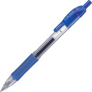 Zebra Sarasa Dry Gel X20 Retractable Gel Pen, Fine 0.5mm, Blue Ink, Translucent Blue Barrel, Dozen View Product Image