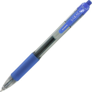 Zebra Sarasa Dry Gel X20 Retractable Gel Pen, Medium 0.7mm, Blue Ink, Translucent Blue Barrel, Dozen View Product Image