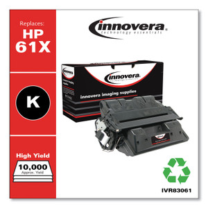 Innovera Remanufactured Black High-Yield Toner, Replacement for HP 61X (C8061X), 10,000 Page-Yield View Product Image