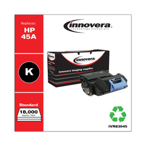 Innovera Remanufactured Black Toner, Replacement for HP 45A (Q5945A), 18,000 Page-Yield View Product Image