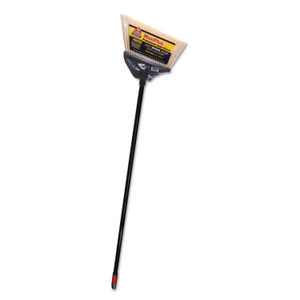 O-Cedar Commercial MaxiPlus Professional Angle Broom, Polystyrene Bristles, 51" Handle, Black View Product Image