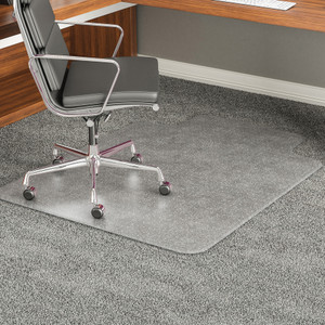 deflecto ExecuMat All Day Use Chair Mat for High Pile Carpet, 45 x 53, Wide Lipped, Clear View Product Image