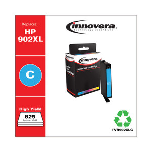 Innovera Remanufactured Cyan High-Yield Ink, Replacement for HP 902XL (T6M02AN), 825 Page-Yield View Product Image